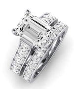 Calluna Diamond Matching Band Only (does Not Include Engagement Ring) For Ring With Emerald Center whitegold