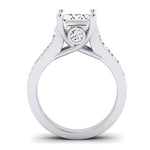 Calluna Diamond Matching Band Only (does Not Include Engagement Ring) For Ring With Emerald Center whitegold