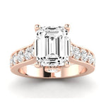Calluna Diamond Matching Band Only (does Not Include Engagement Ring) For Ring With Emerald Center rosegold