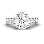 Calluna Diamond Matching Band Only (does Not Include Engagement Ring) For Ring With Oval Center whitegold