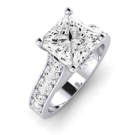 Calluna Diamond Matching Band Only (does Not Include Engagement Ring) For Ring With Princess Center whitegold