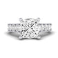 Calluna Diamond Matching Band Only (does Not Include Engagement Ring) For Ring With Princess Center whitegold