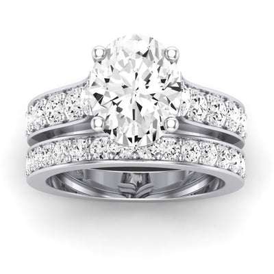 Calluna Oval Moissanite Bridal Set whitegold