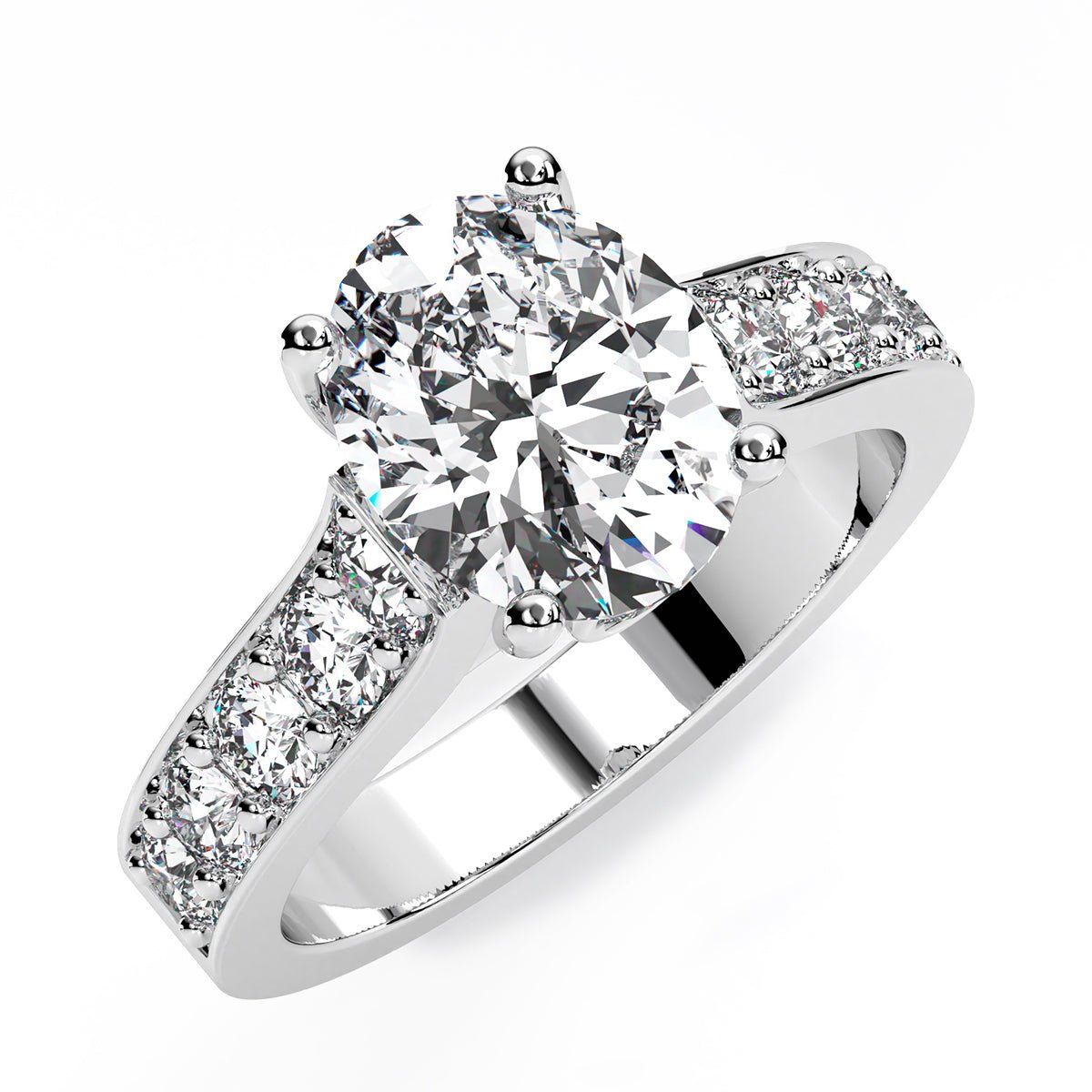 Calluna Oval Diamond Engagement Ring (Lab Grown Igi Cert) whitegold