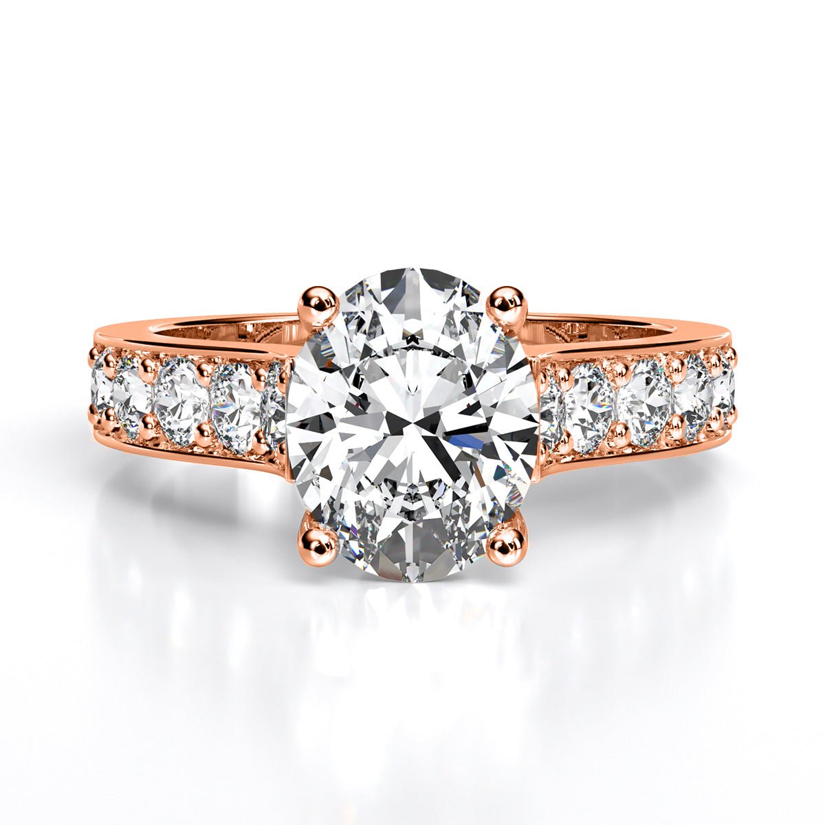 Calluna Oval Diamond Engagement Ring (Lab Grown Igi Cert) rosegold