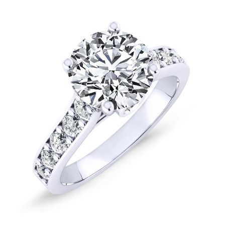 Calluna Round Moissanite Bridal Set whitegold