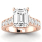 Calluna Emerald Diamond Engagement Ring (Lab Grown Igi Cert) rosegold