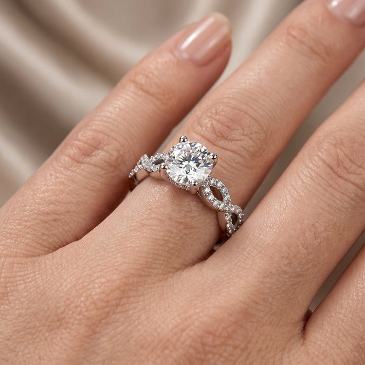 Camellia - GIA Natural Round Diamond Engagement Ring