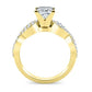 Camellia Princess Moissanite Bridal Set yellowgold