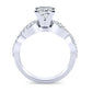 Camellia Princess Moissanite Bridal Set whitegold