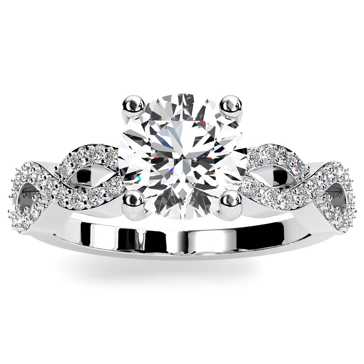 camellia round whitegold