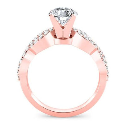 Camellia Round Diamond Bridal Set (Lab Grown Igi Cert) rosegold