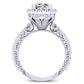 Canna Cushion Diamond Bridal Set (Lab Grown Igi Cert) whitegold