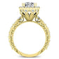 Canna Cushion Diamond Engagement Ring (Lab Grown Igi Cert) yellowgold