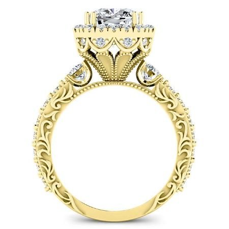 Canna Cushion Diamond Bridal Set (Lab Grown Igi Cert) yellowgold