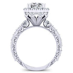 Canna Cushion Diamond Bridal Set (Lab Grown Igi Cert) whitegold