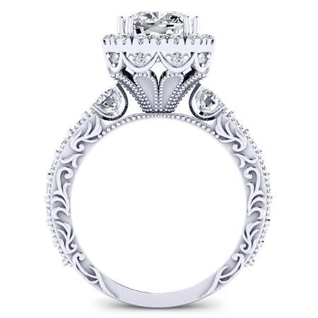 Canna Cushion Diamond Bridal Set (Lab Grown Igi Cert) whitegold