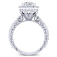 Canna Round Diamond Engagement Ring (Lab Grown Igi Cert) whitegold