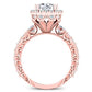 Canna Round Diamond Engagement Ring (Lab Grown Igi Cert) rosegold