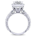 Canna Diamond Matching Band Only (engagement Ring Not Included) For Ring With Princess Center whitegold