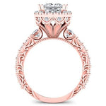 Canna Diamond Matching Band Only (engagement Ring Not Included) For Ring With Princess Center rosegold