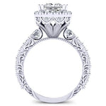 Canna Princess Diamond Engagement Ring (Lab Grown Igi Cert) whitegold