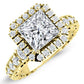 Canna Princess Diamond Engagement Ring (Lab Grown Igi Cert) yellowgold