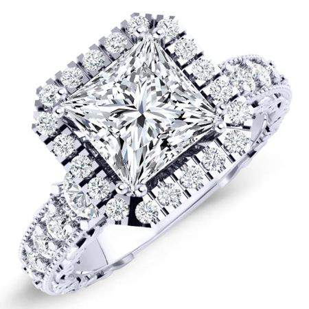 Canna Princess Diamond Engagement Ring (Lab Grown Igi Cert) whitegold