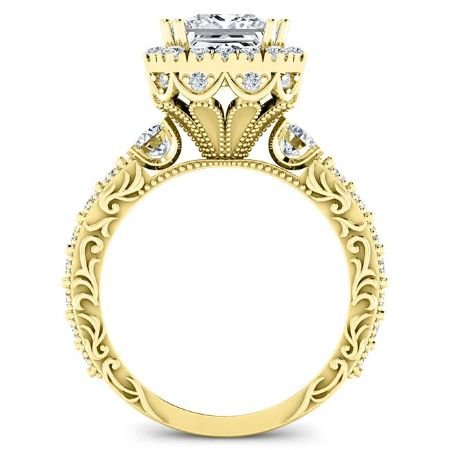 Canna Princess Diamond Engagement Ring (Lab Grown Igi Cert) yellowgold