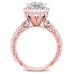 Canna Princess Moissanite Bridal Set rosegold