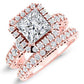 Canna Princess Moissanite Bridal Set rosegold