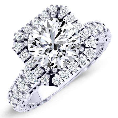 5.00 ct - Canna - Round Lab Diamond Engagement Ring (IGI Certified)
