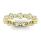 Caradonna Round Cut Moissanite Eternity Band yellowgold