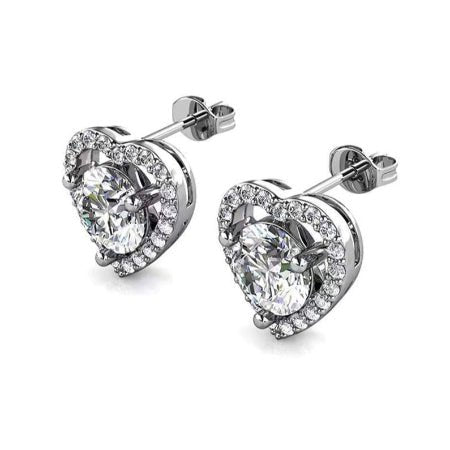 Carisa Diamond Earrings (Clarity Enhanced) whitegold