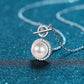 Carly Diamond & Pearl Necklace whitegold