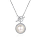 Carly Diamond & Pearl Necklace whitegold