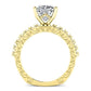 Carmel Cushion Diamond Engagement Ring (Lab Grown Igi Cert) yellowgold