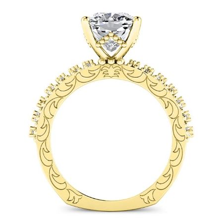 Carmel Diamond Matching Band Only (engagement Ring Not Included) For Ring With Cushion Center yellowgold