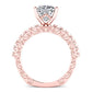 Carmel Diamond Matching Band Only (engagement Ring Not Included) For Ring With Cushion Center rosegold