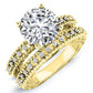 Carmel Diamond Matching Band Only (engagement Ring Not Included) For Ring With Round Center yellowgold