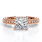 Carmel Princess Diamond Engagement Ring (Lab Grown Igi Cert) rosegold