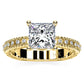 Carmel Princess Diamond Engagement Ring (Lab Grown Igi Cert) yellowgold