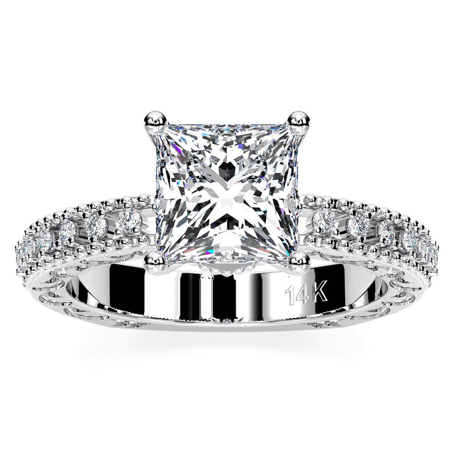2.00 ct - Carmel - GIA Natural Princess Diamond Engagement Ring