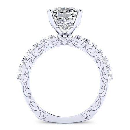 Carmel Diamond Matching Band Only (engagement Ring Not Included) For Ring With Cushion Center whitegold