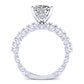 Carmel Diamond Matching Band Only (engagement Ring Not Included) For Ring With Cushion Center whitegold