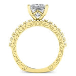 Carmel Diamond Matching Band Only (engagement Ring Not Included) For Ring With Princess Center yellowgold