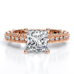 Carmel Princess Diamond Engagement Ring (Lab Grown Igi Cert) rosegold