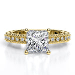 Carmel Princess Diamond Engagement Ring (Lab Grown Igi Cert) yellowgold