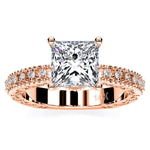 Carmel Princess Diamond Engagement Ring (Lab Grown Igi Cert) rosegold
