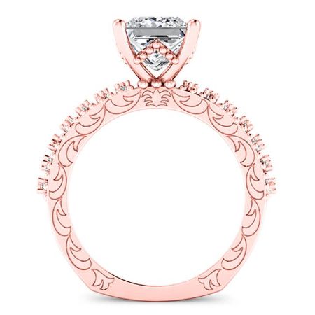 Carmel Princess Moissanite Bridal Set rosegold